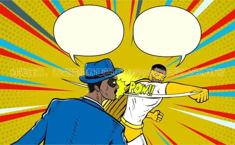 时光荏苒，画笔描绘新年篇章：2026年元旦漫画头像特写